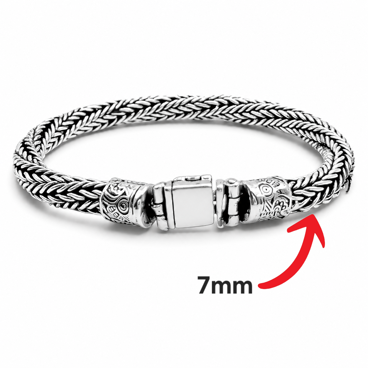 Pulso 7mm Plata Ley 925