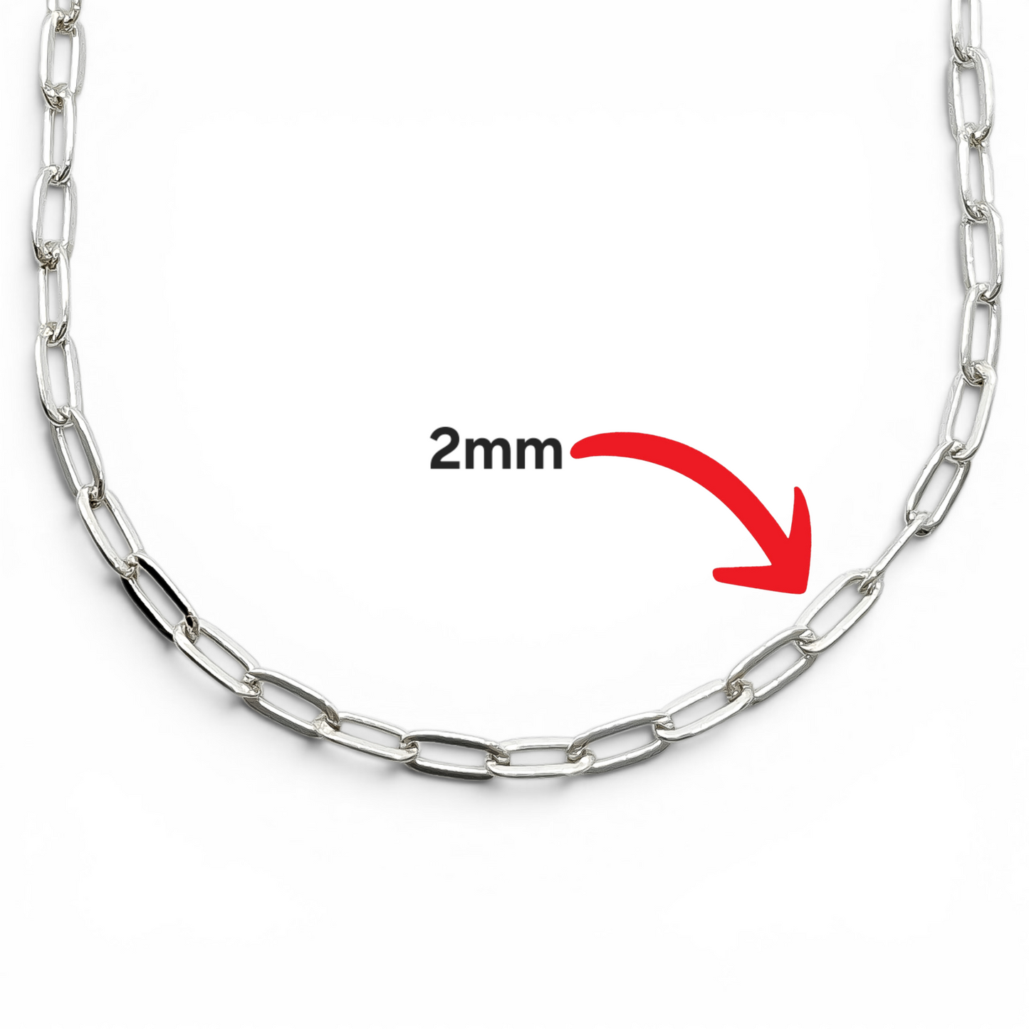 Cadena Ligera 2mm Plata Ley 925