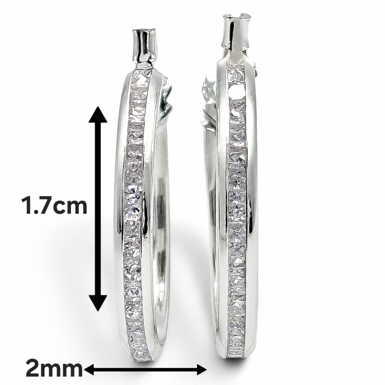 Arracada Zirconia Plata Ley 925