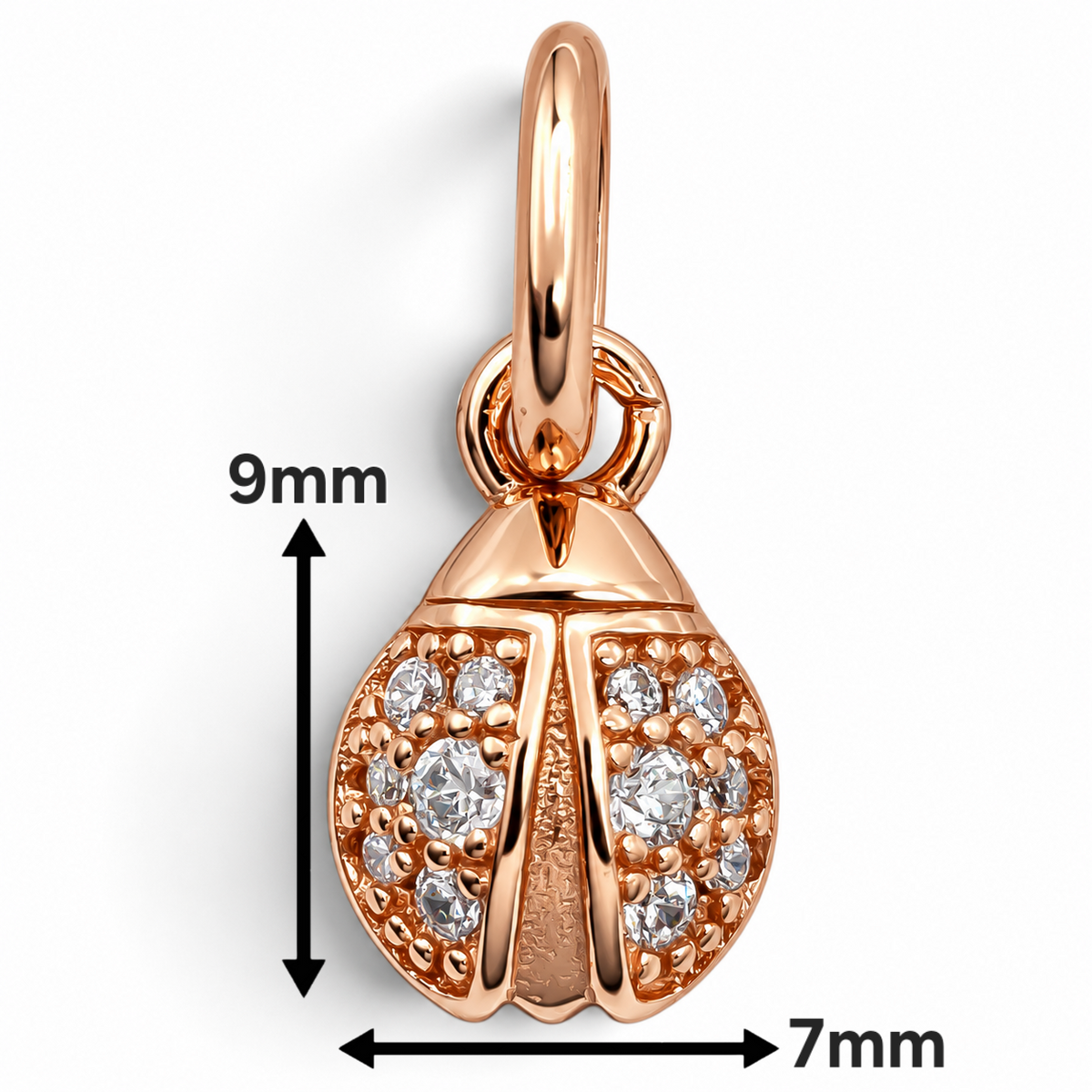 Charm Catarina Rosa Plata Ley 925