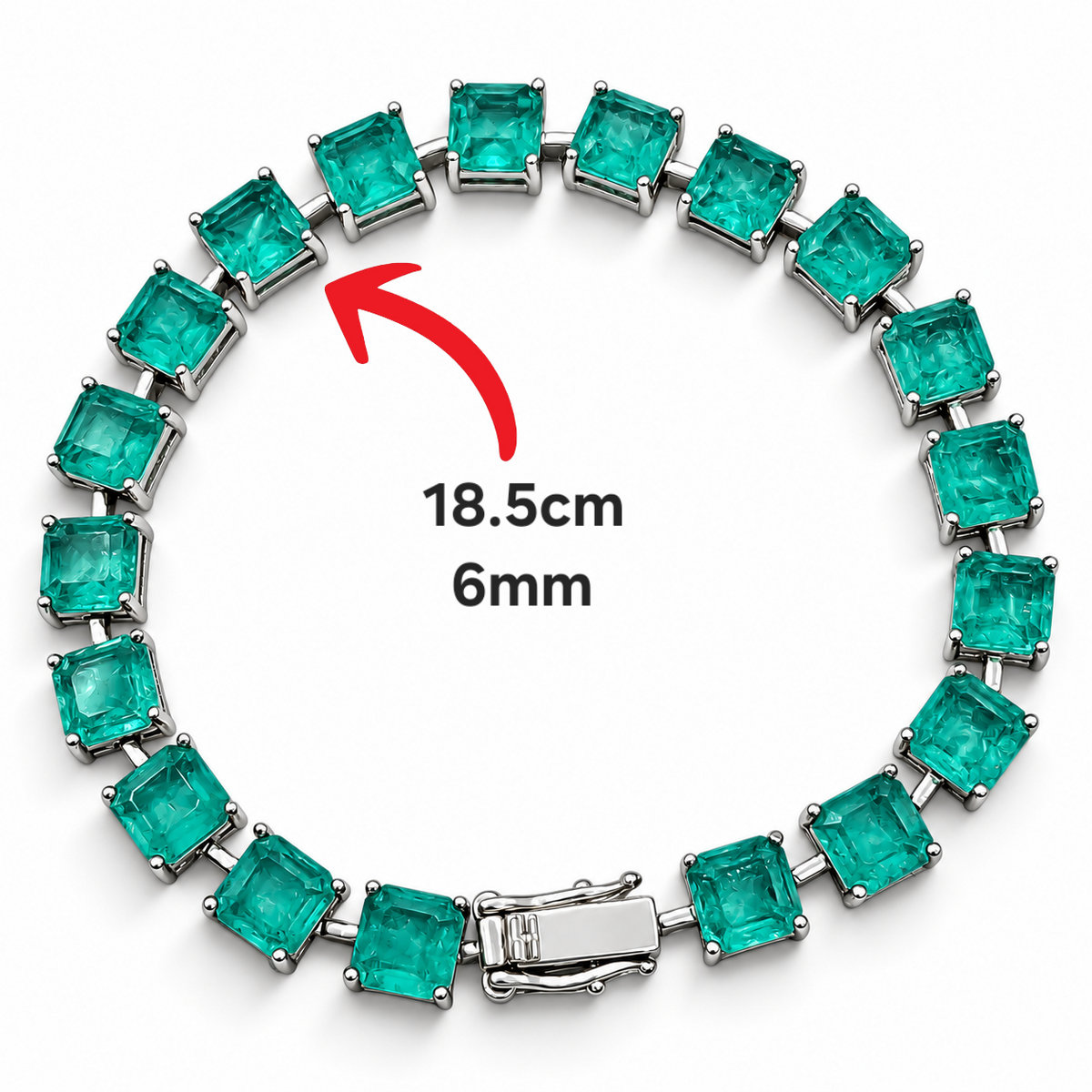 Pulsera Cuadro Aqua Turmalina Plata Ley 925