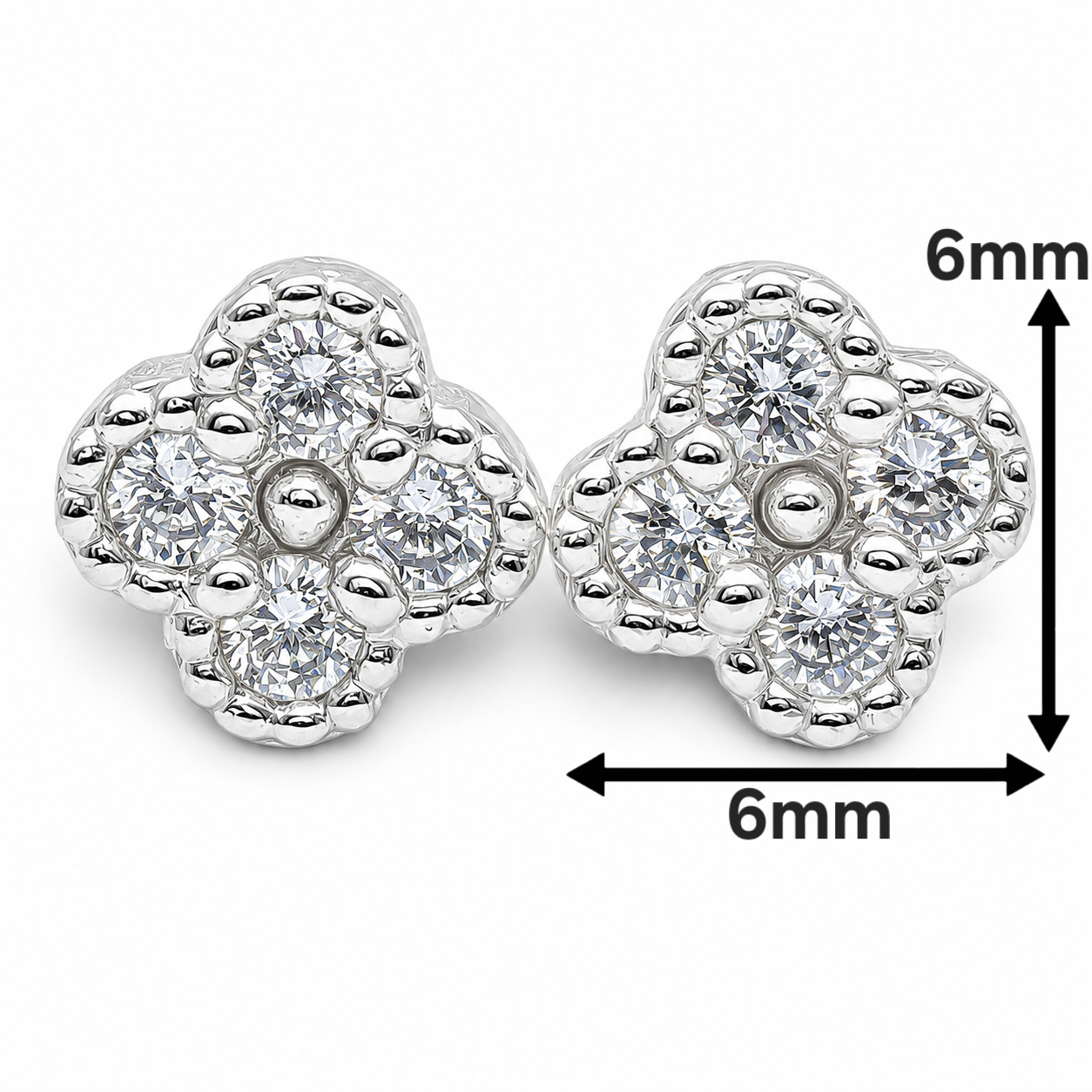 Broquel Van Zirconia Plata Ley 925