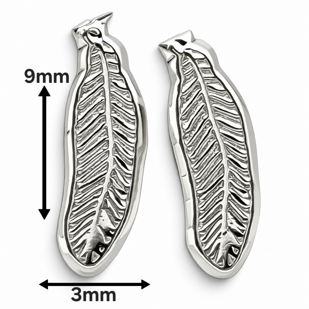 Broquel Pluma Plata Ley 925