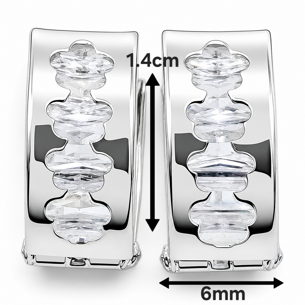 Hugguies Zirconia Plata Ley 925