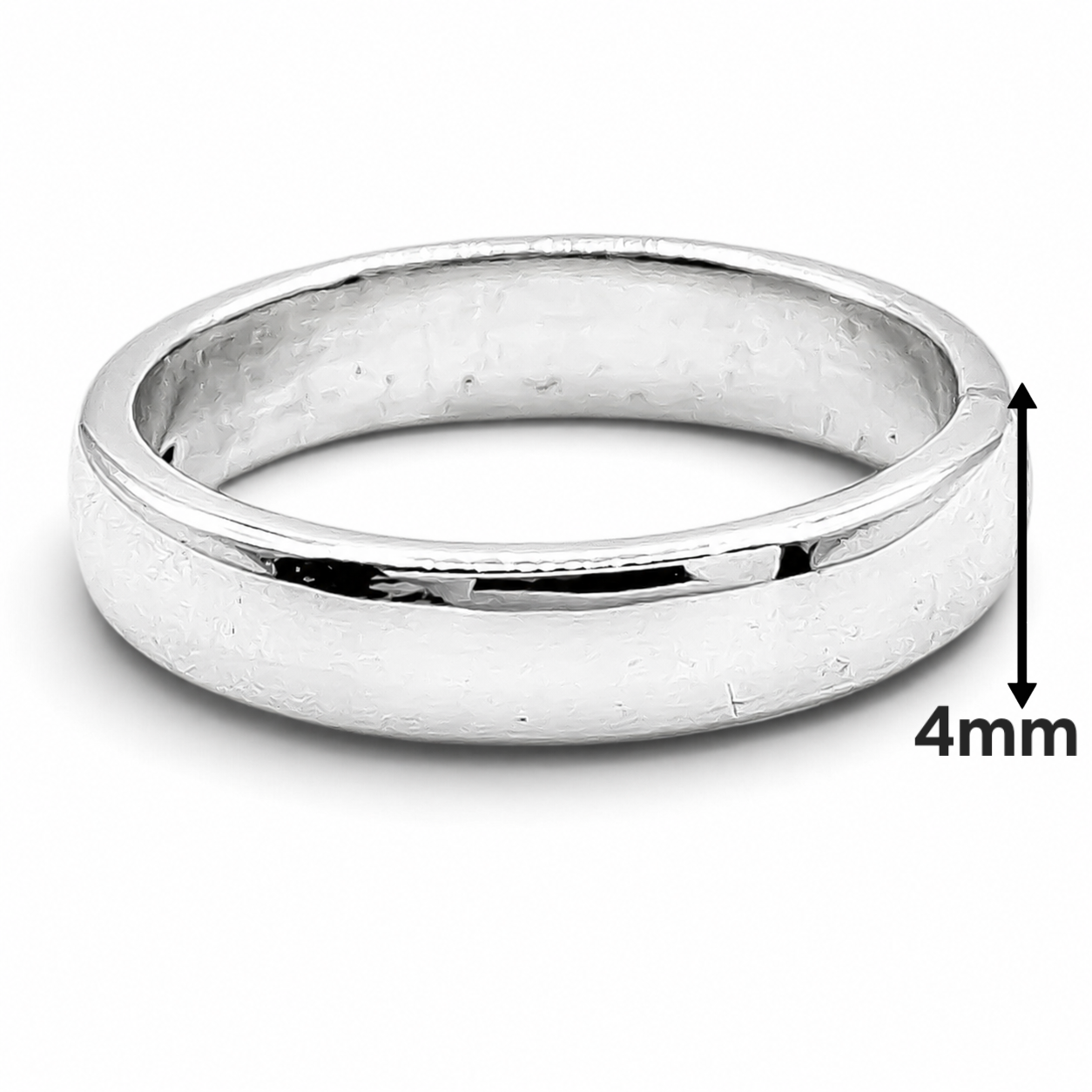 Anillo Argolla Lisa Plata Ley 925