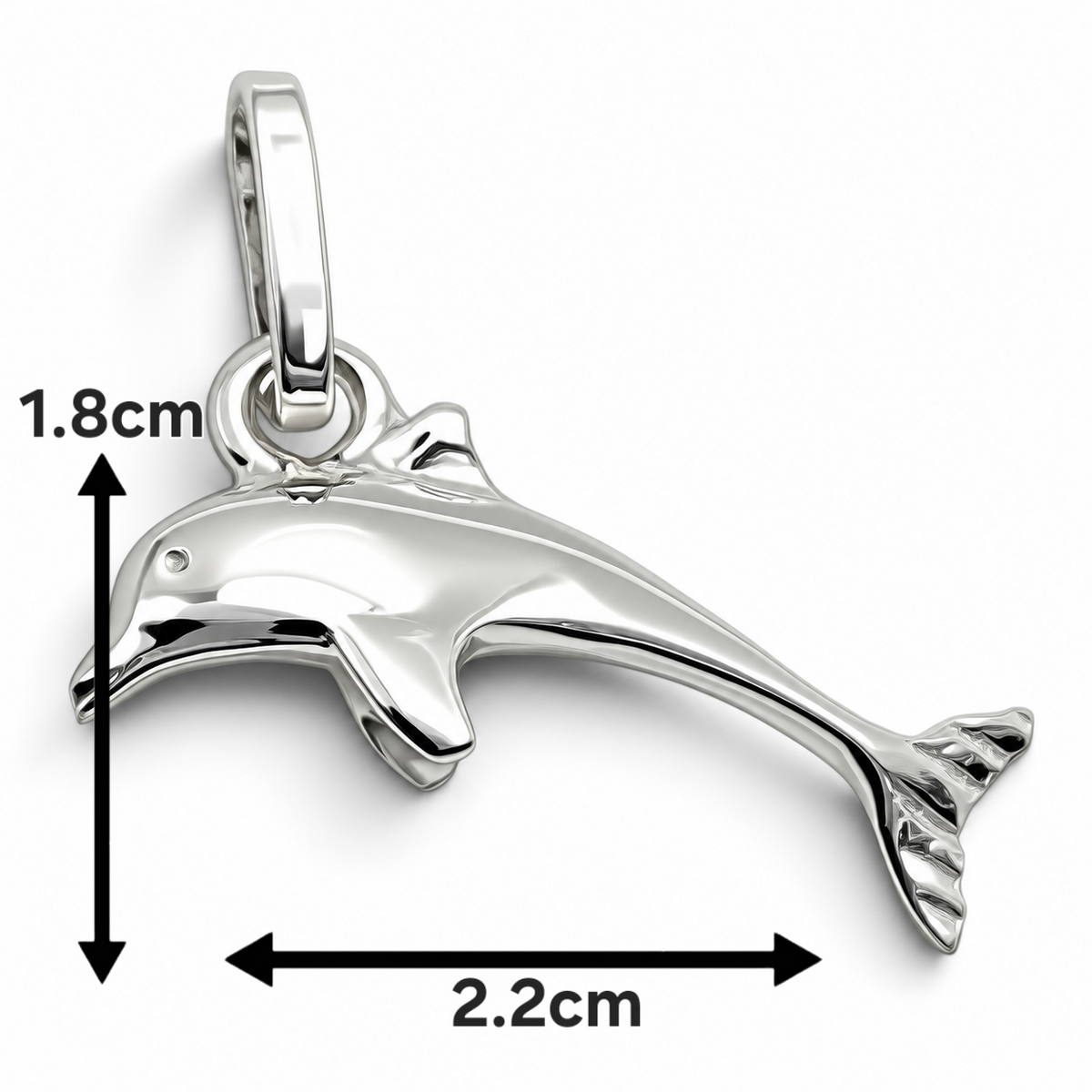 Dije Delfin Blanco Plata Ley 925