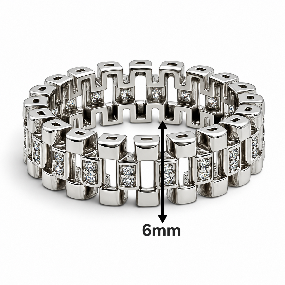 Anillo Corona Zirconia Plata Ley 925