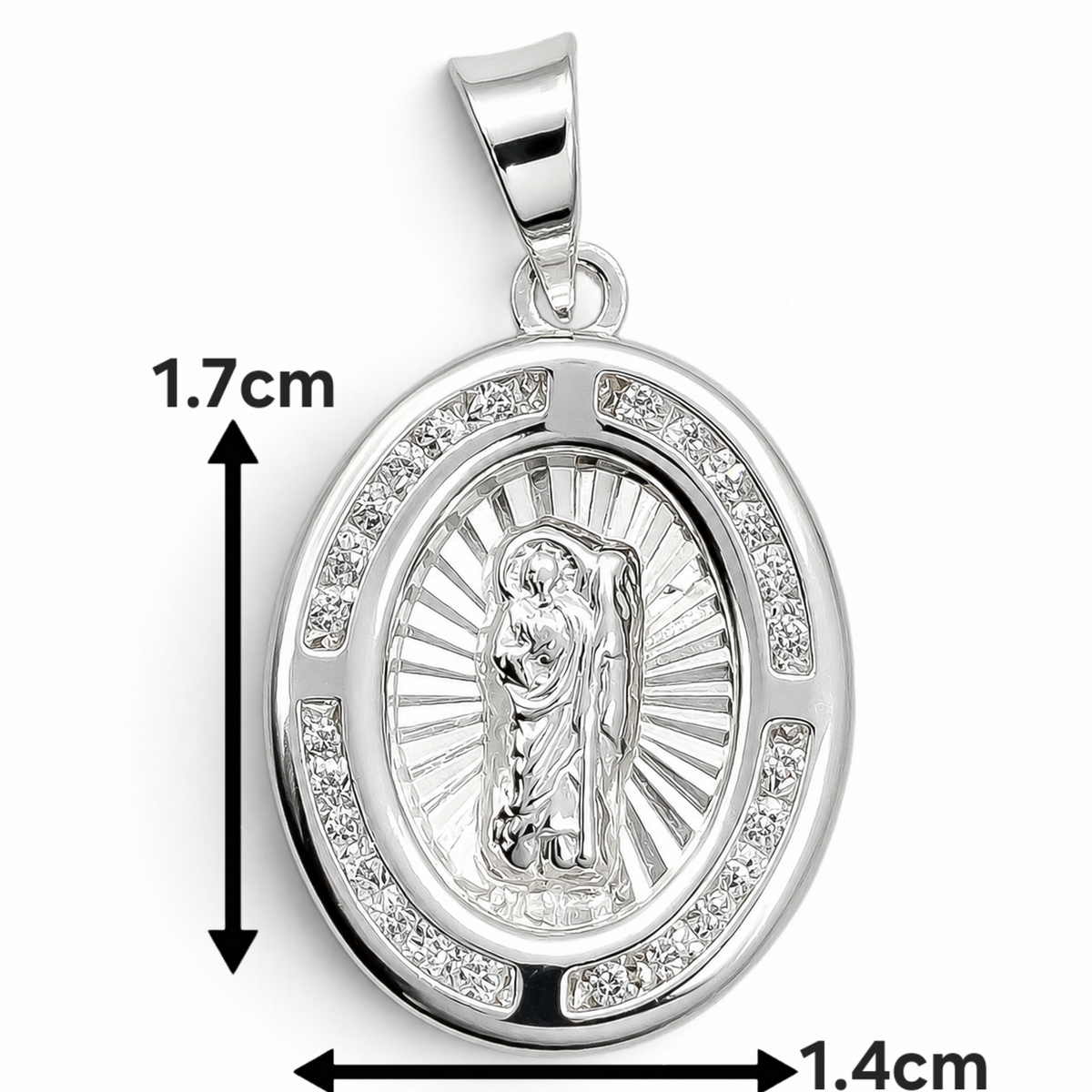 Dije Medalla San Judas Ovalo Plata Ley 925
