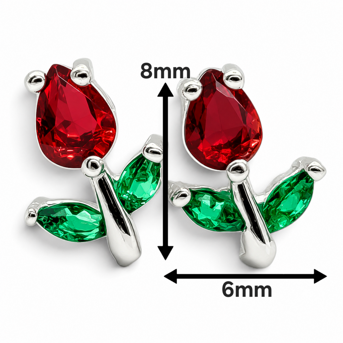 Broquel Tulipan Plata Ley 925