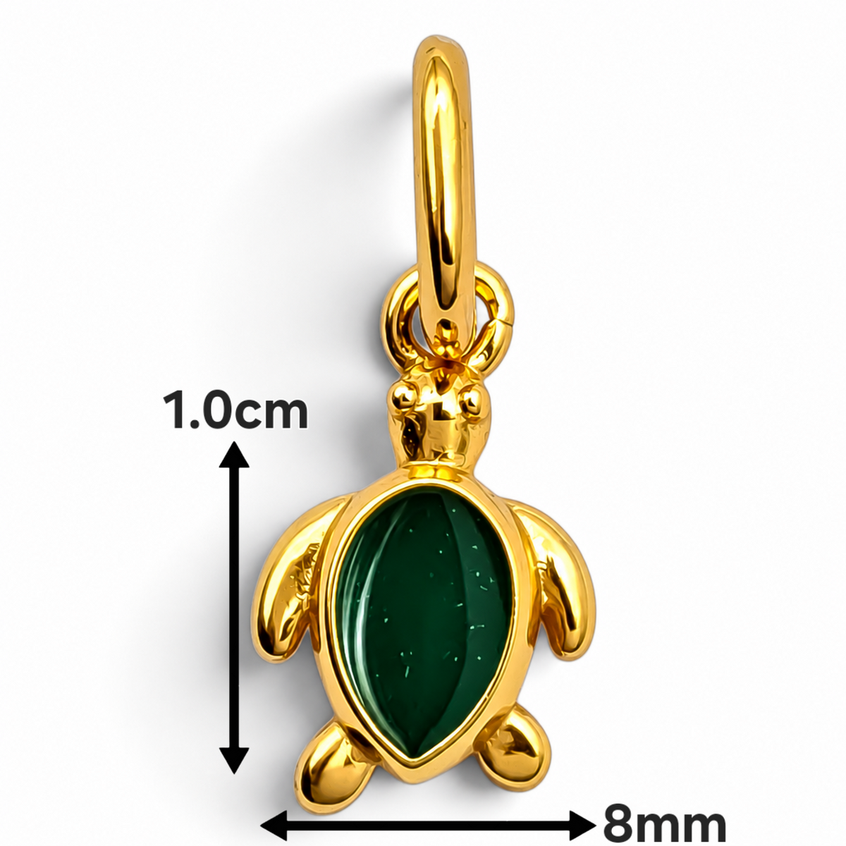 Charm Tortuga Dorado Plata Ley 925