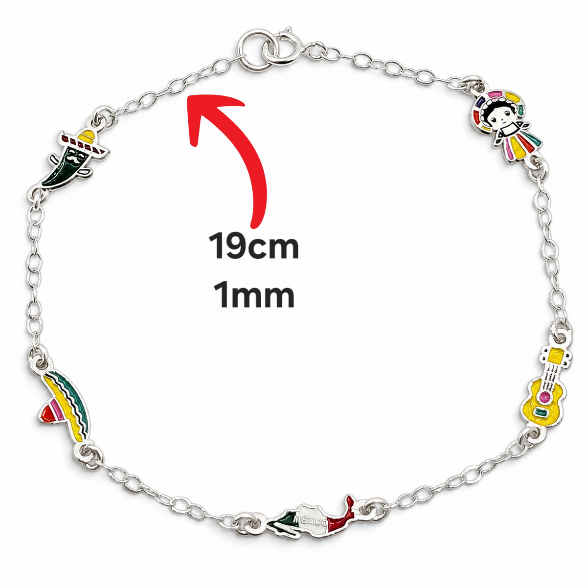 Pulsera Mexicana Plata Ley 925