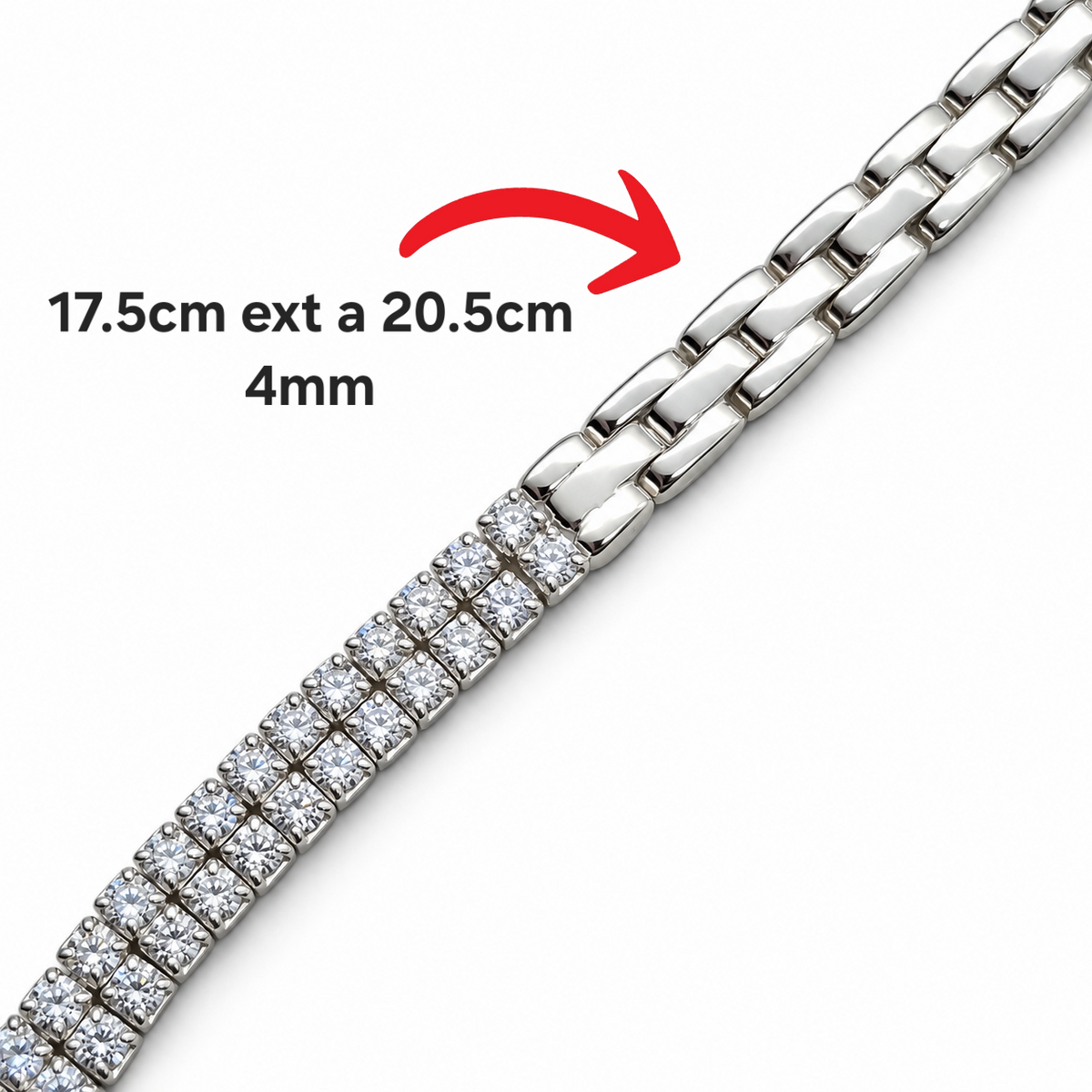 Pulsera Corona Zirconia Plata Ley 925