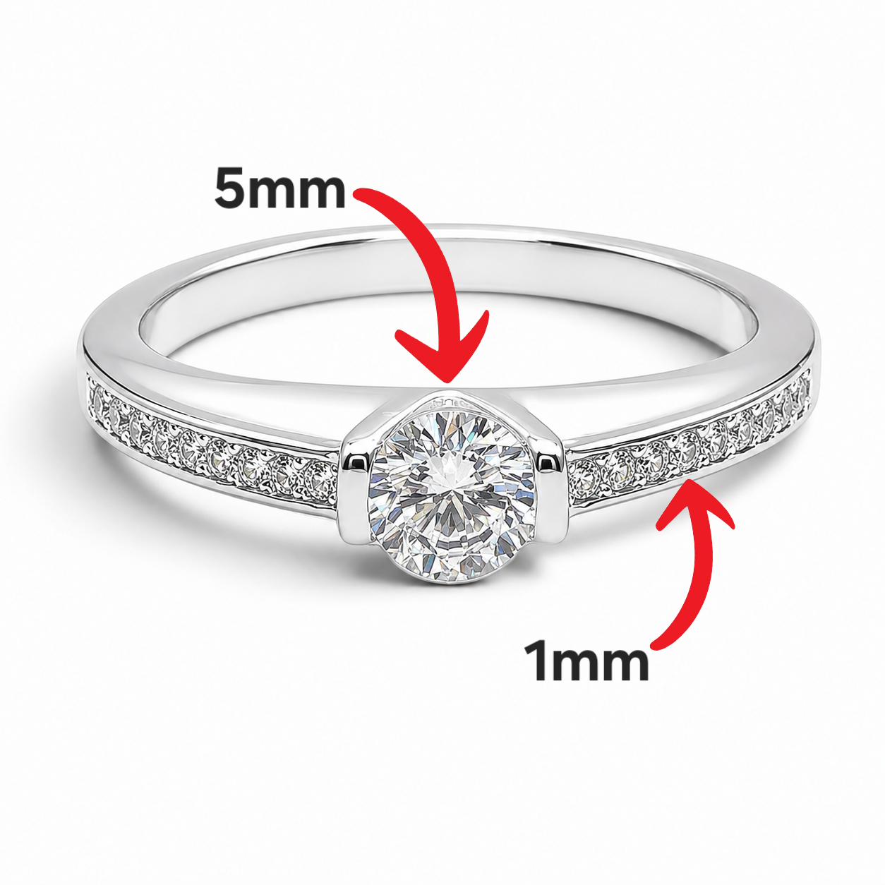 Anillo Zirconia Plata Ley 925