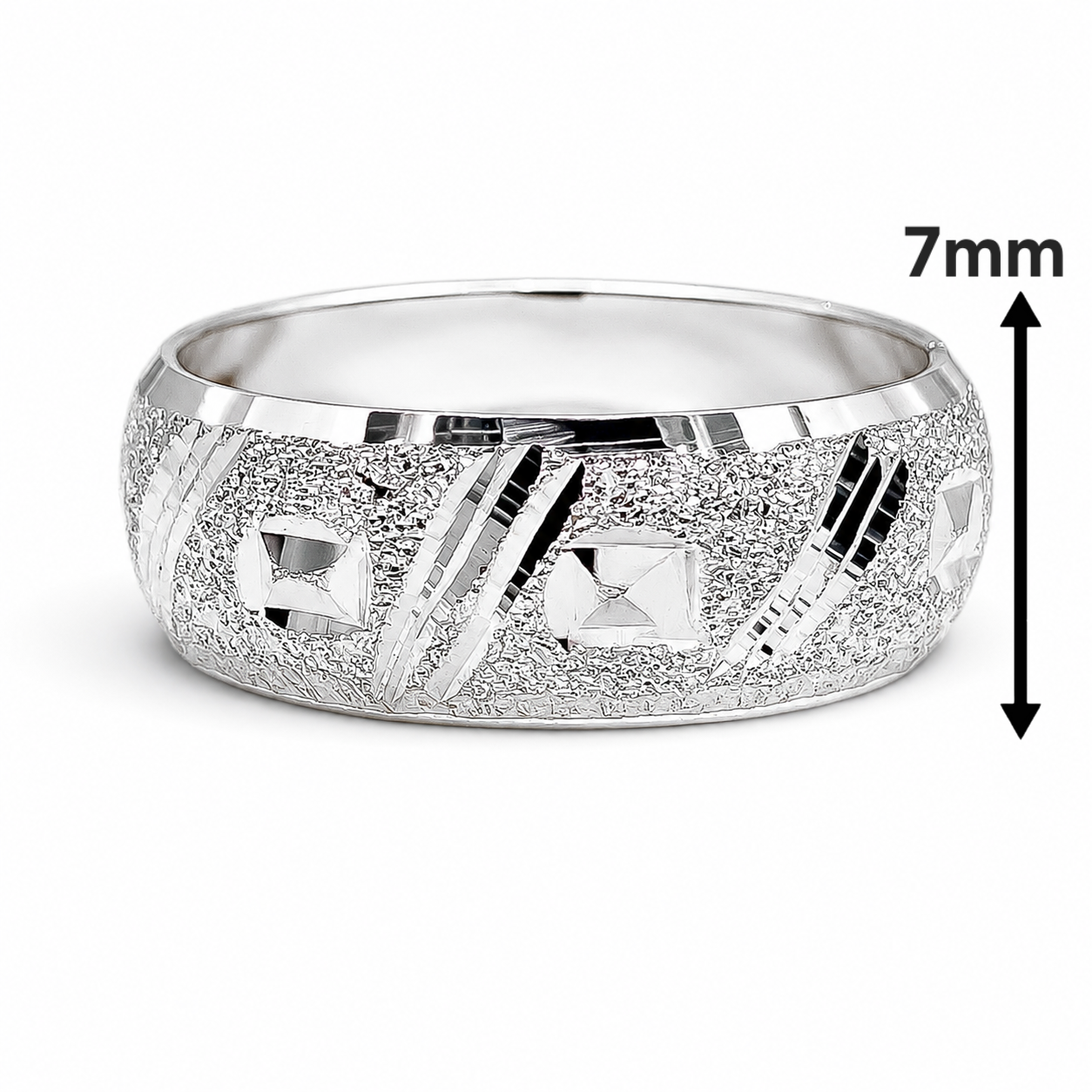 Anillo Diamantado Plata Ley 925