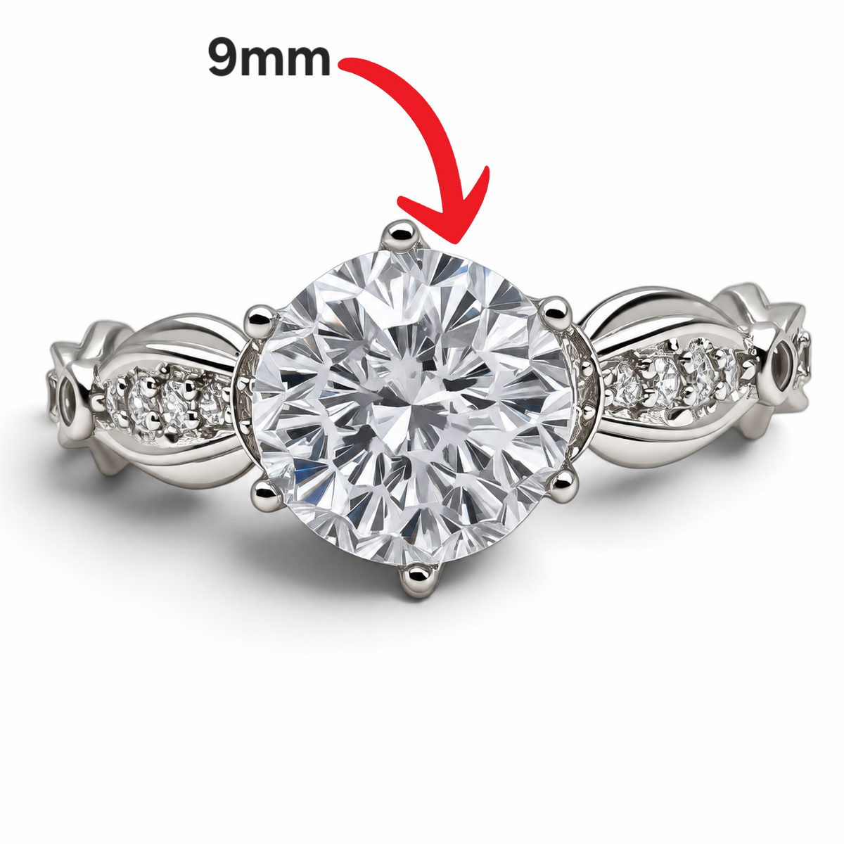 Anillo Zirconia Blanca Plata Ley 925