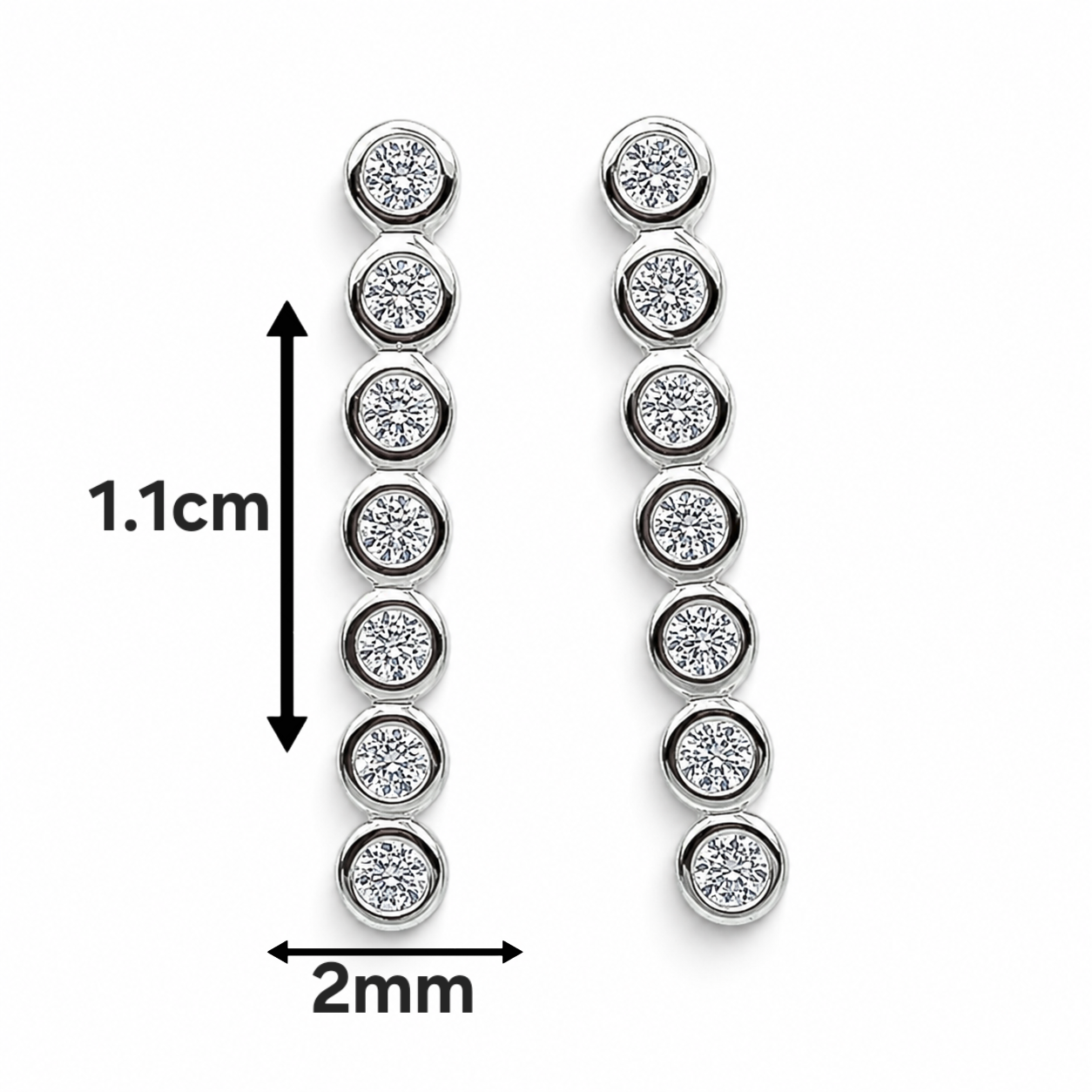 Arete Zirconia Plata Ley 925