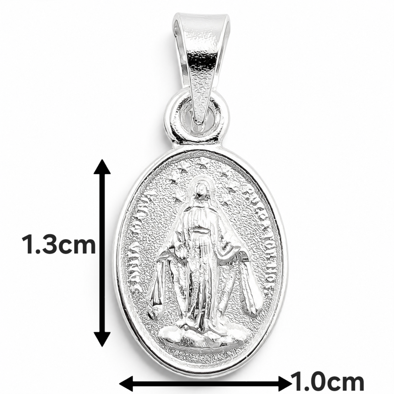 Dije Medalla Virgen Milagrosa Plata Ley 925