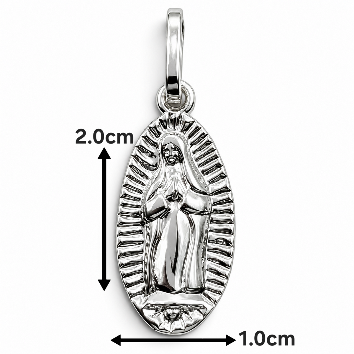 Dije Medalla Virgen Lisa Plata Ley 925