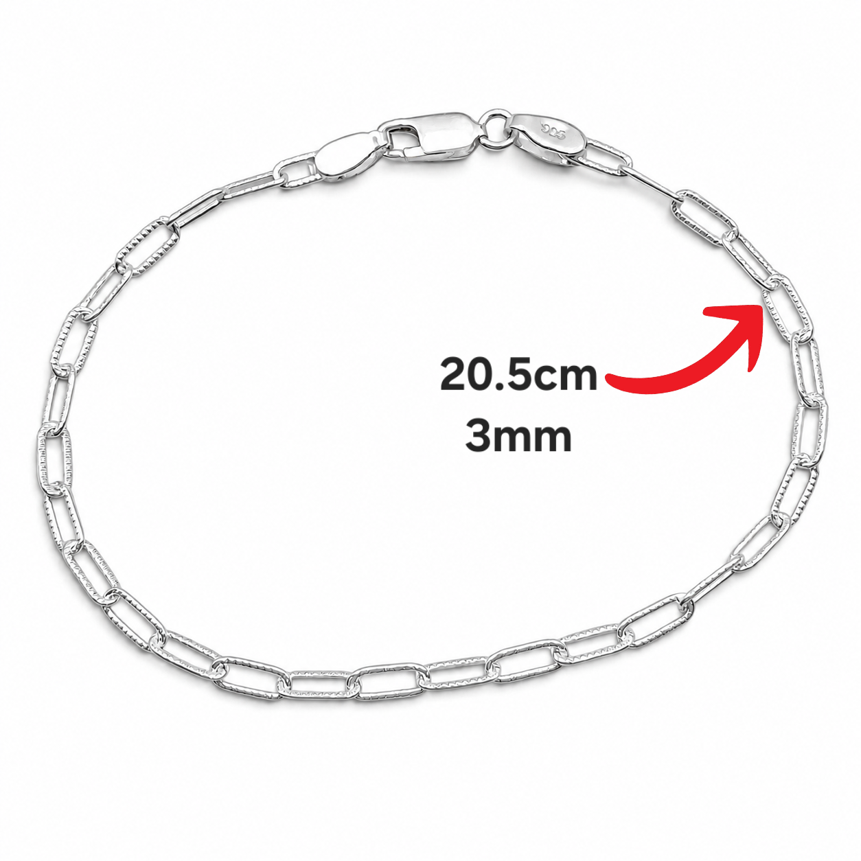 Pulsera Clip Plata Ley 925