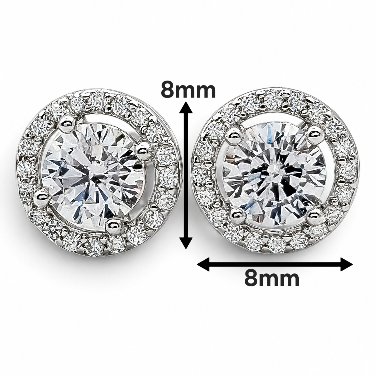 Arete Redondo Zirconia Plata Ley 925