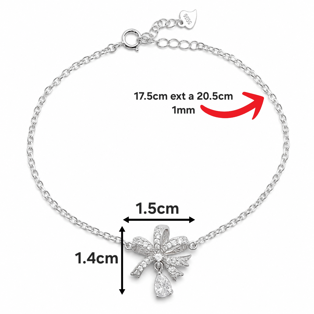 Pulsera Moño Zirconia