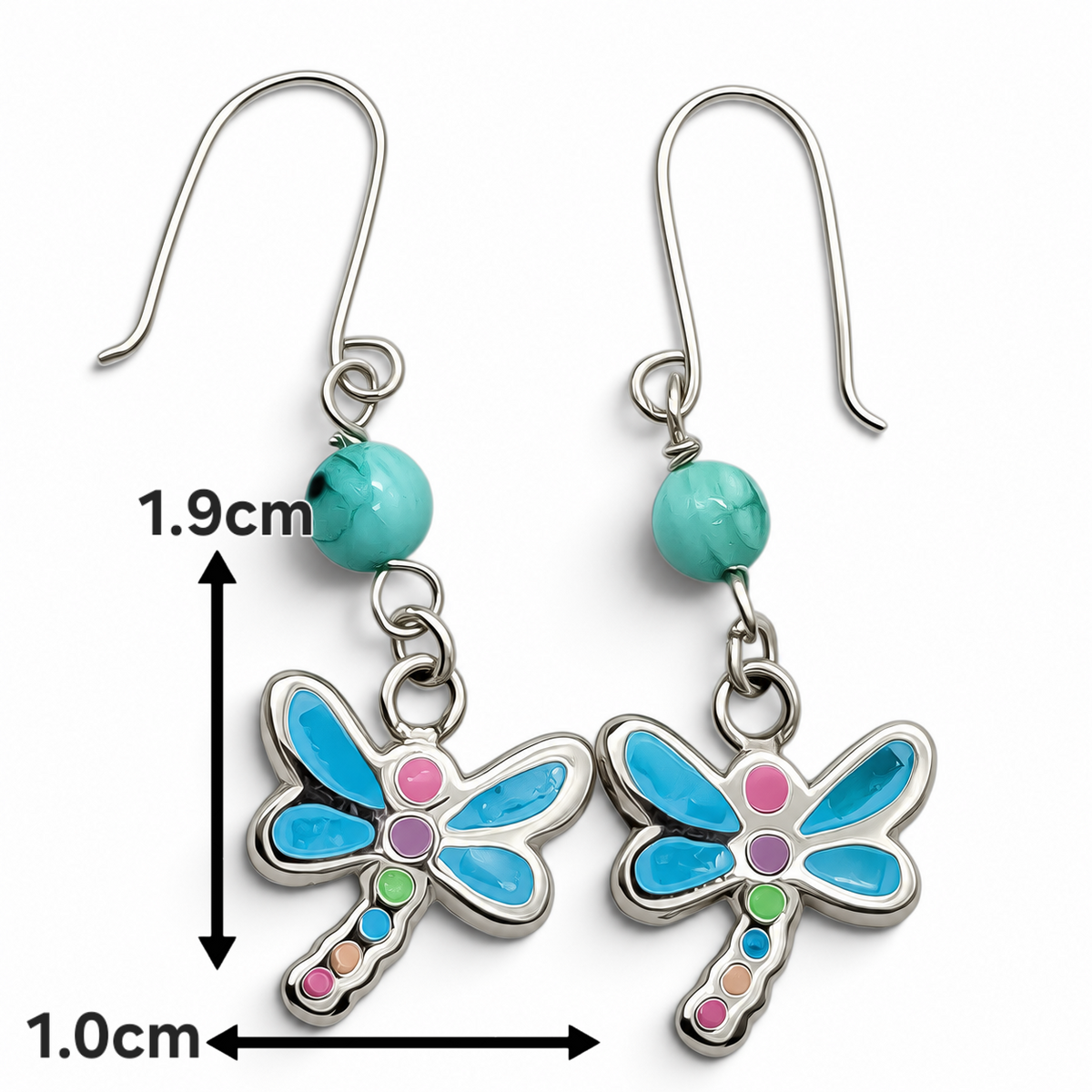 Arete Libelula Plata Ley 925