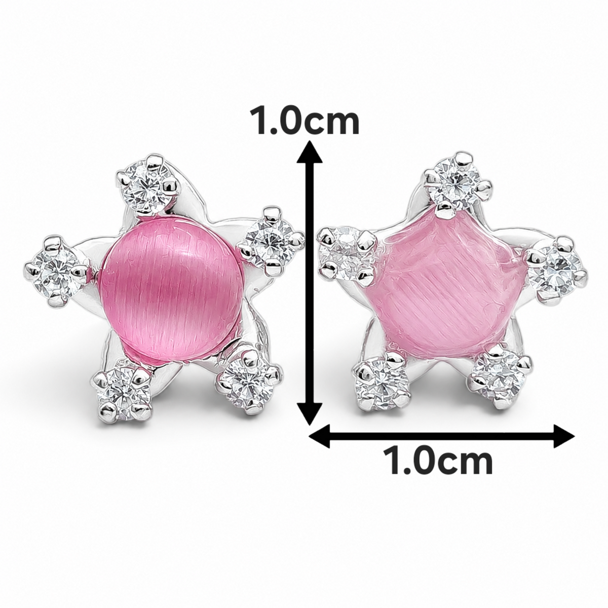 Broquel Rosa/Blanco Plata Ley 925