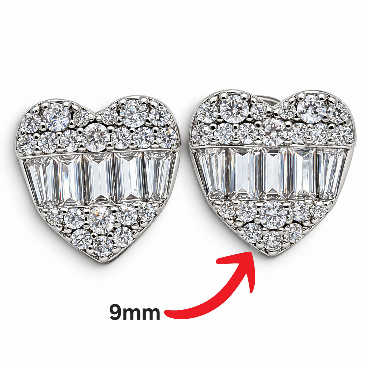 Arete Zirconia Corazon Plata Ley 925