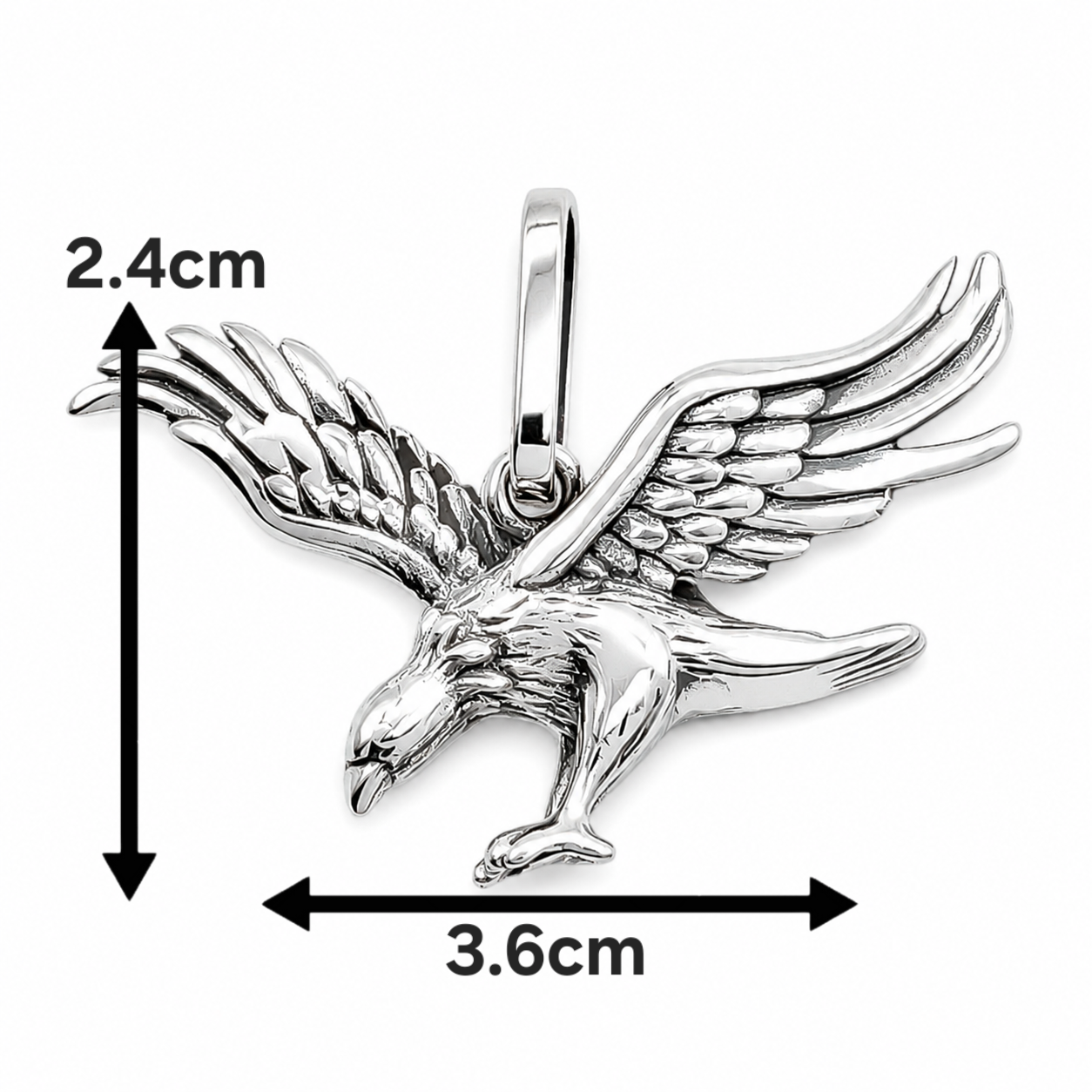 Dije Aguila Vuelo Pavonado Plata Ley 925