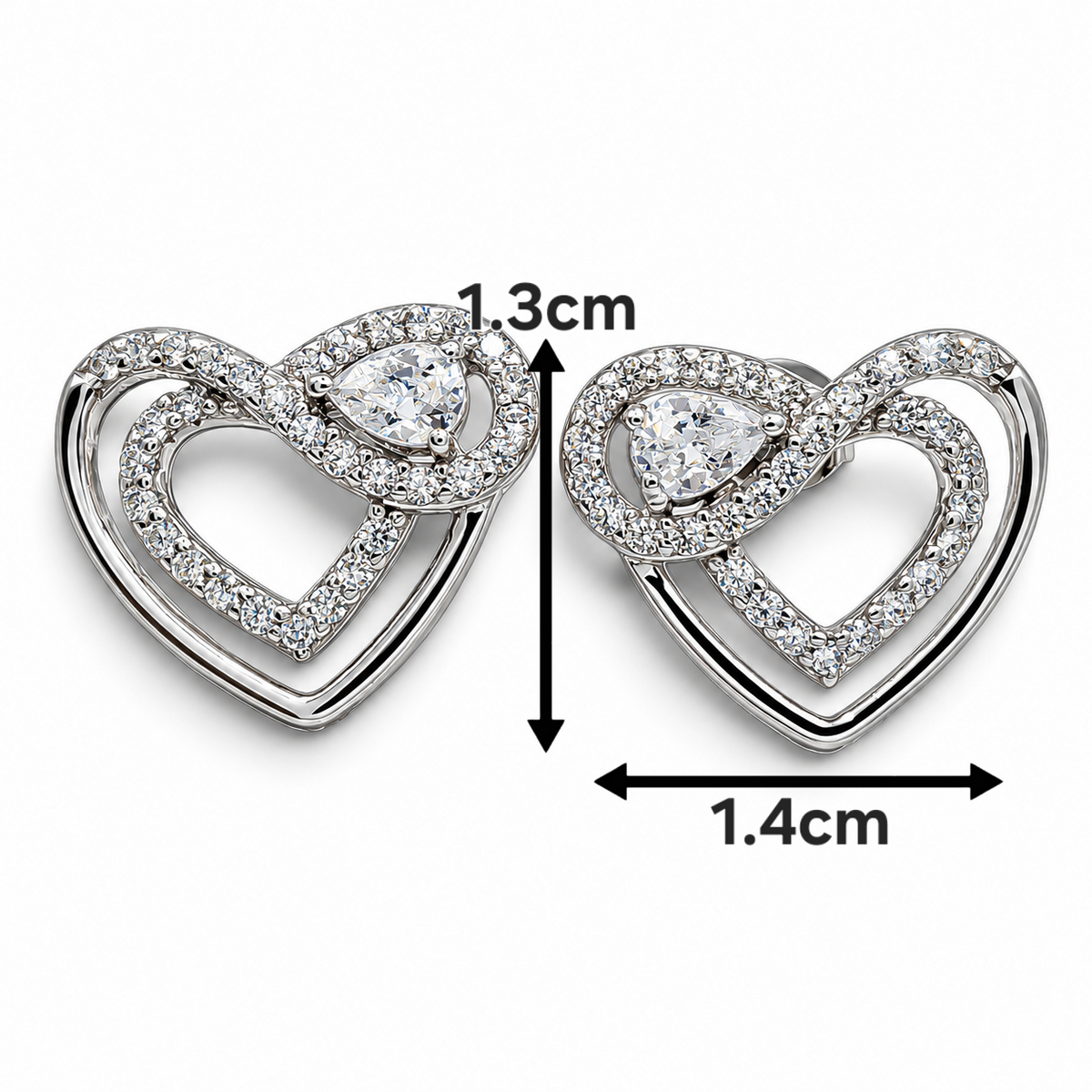 Arete Corazon Plata Ley 925