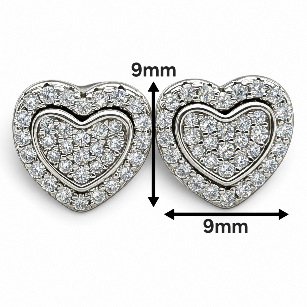Arete Corazon Zirconia Plata Ley 925
