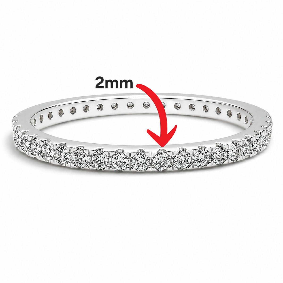 Anillo Blanco Plata Ley 925