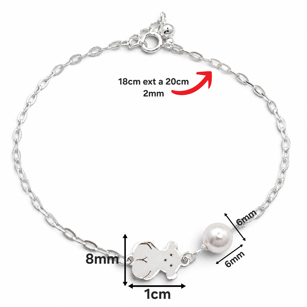 Pulsera Oso Perla