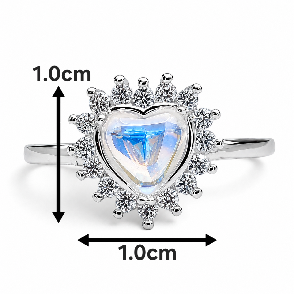 Anillo Corazon Tornazol Plata Ley 925