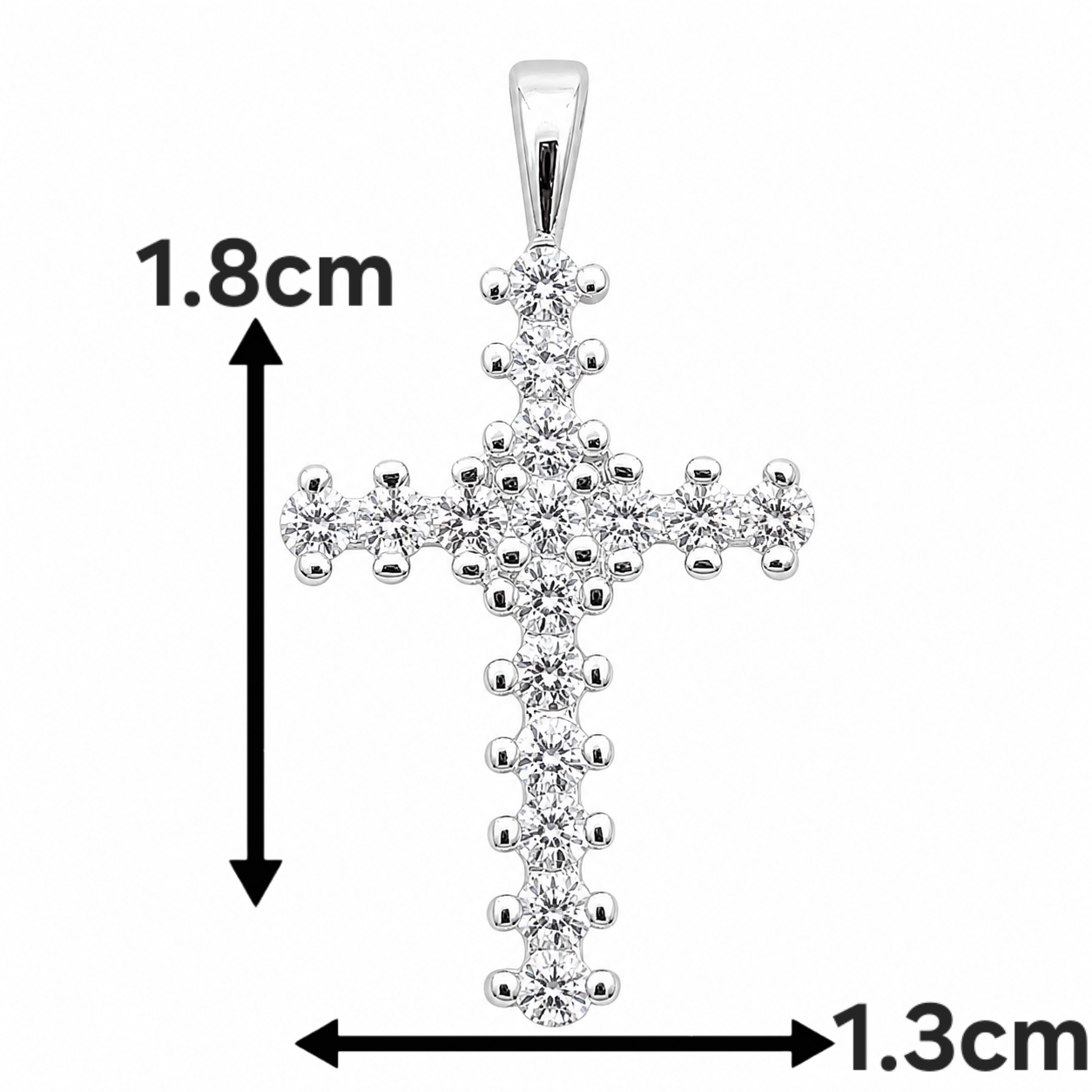 Dije Cruz Zirconia Plata Ley 925