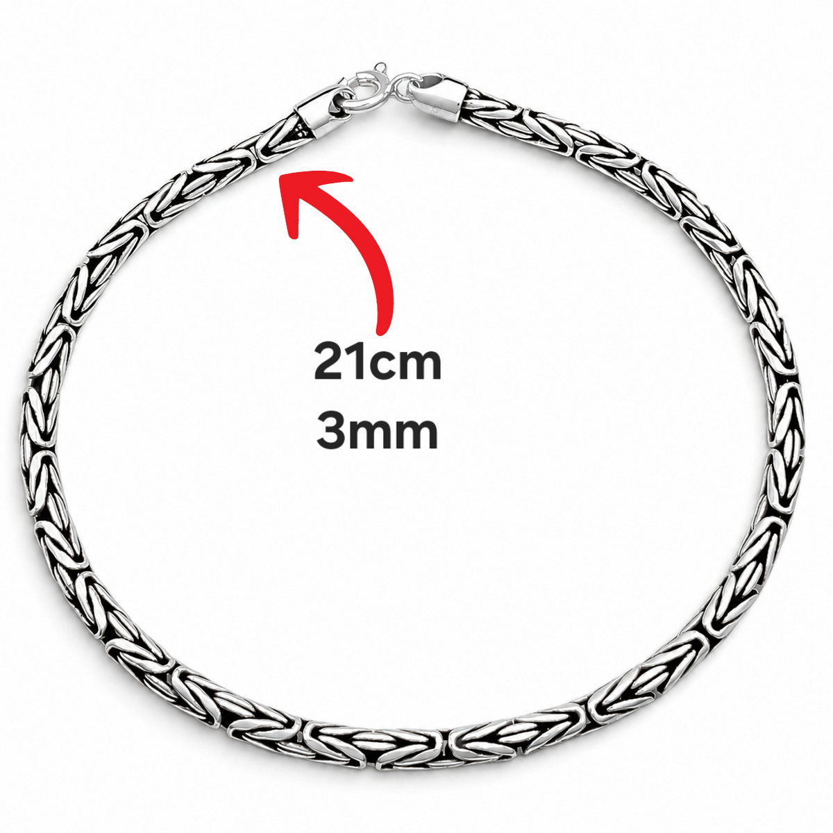 Pulso Tejido Bali 3mm Plata Ley 925