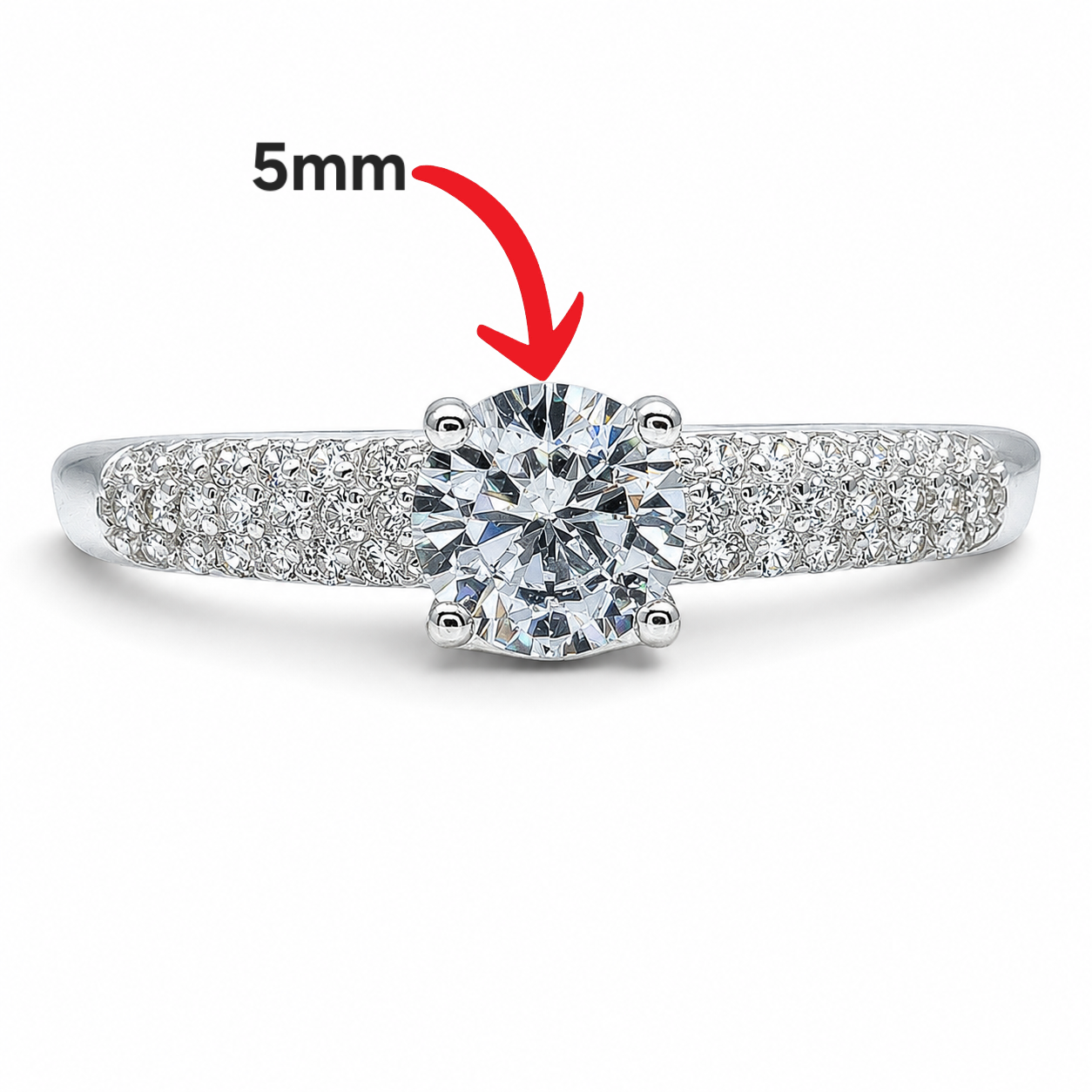 Anillo Zirconia Plata Ley 925