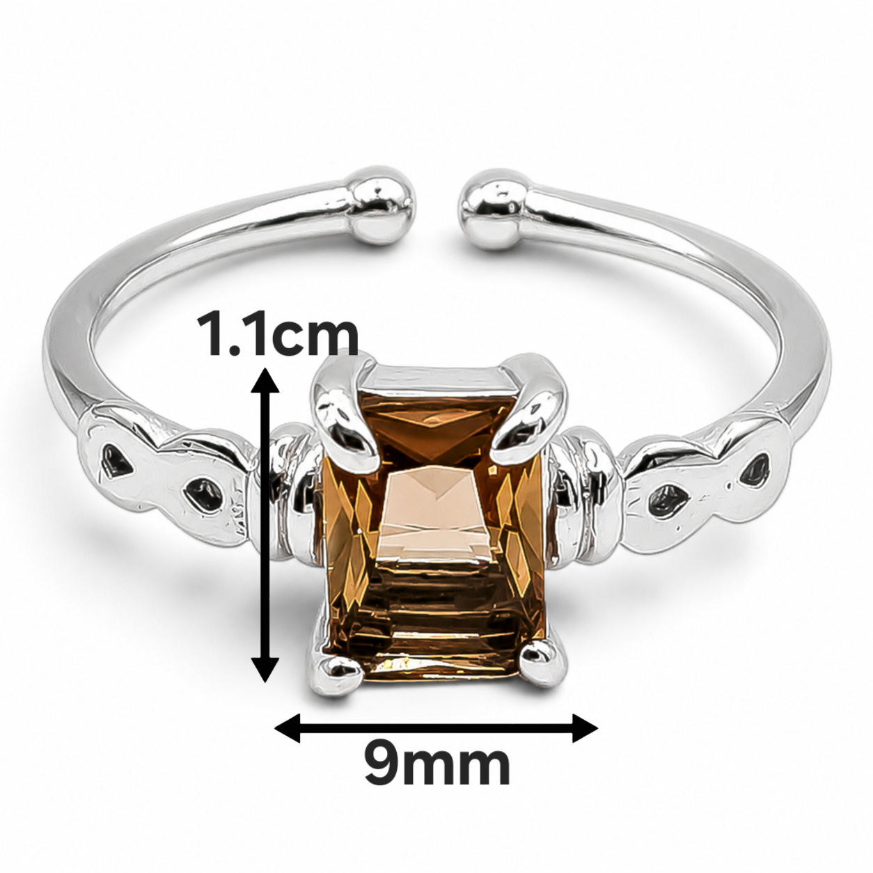 Anillo Zultanita Ajustable Plata Ley 925