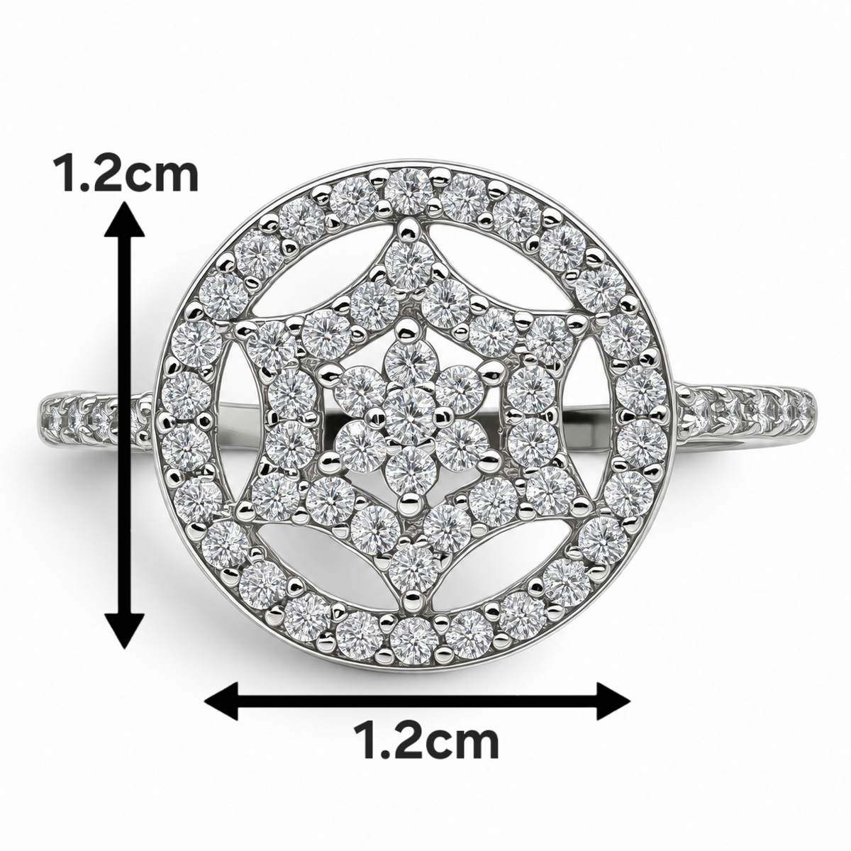 Anillo Zirconia Estrella Plata Ley 925