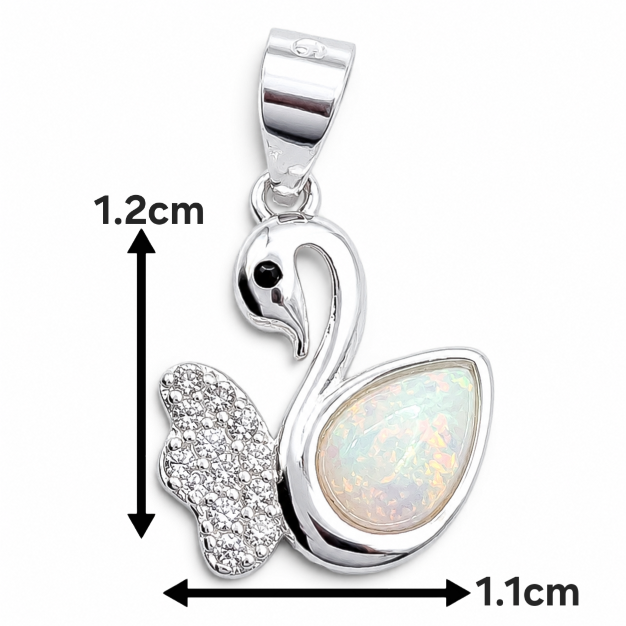 Dije Cisne Blanco Plata Ley 925