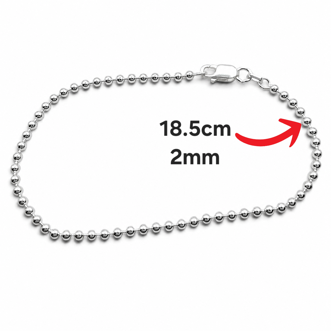 Pulsera Bolitas Plata Ley 925