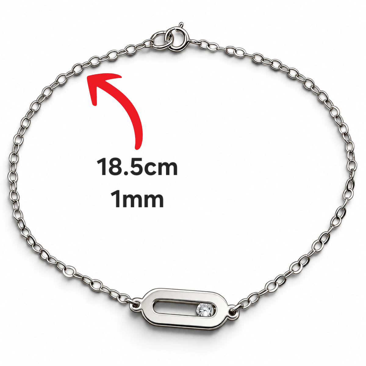 Pulsera Zirconia Plata Ley 925