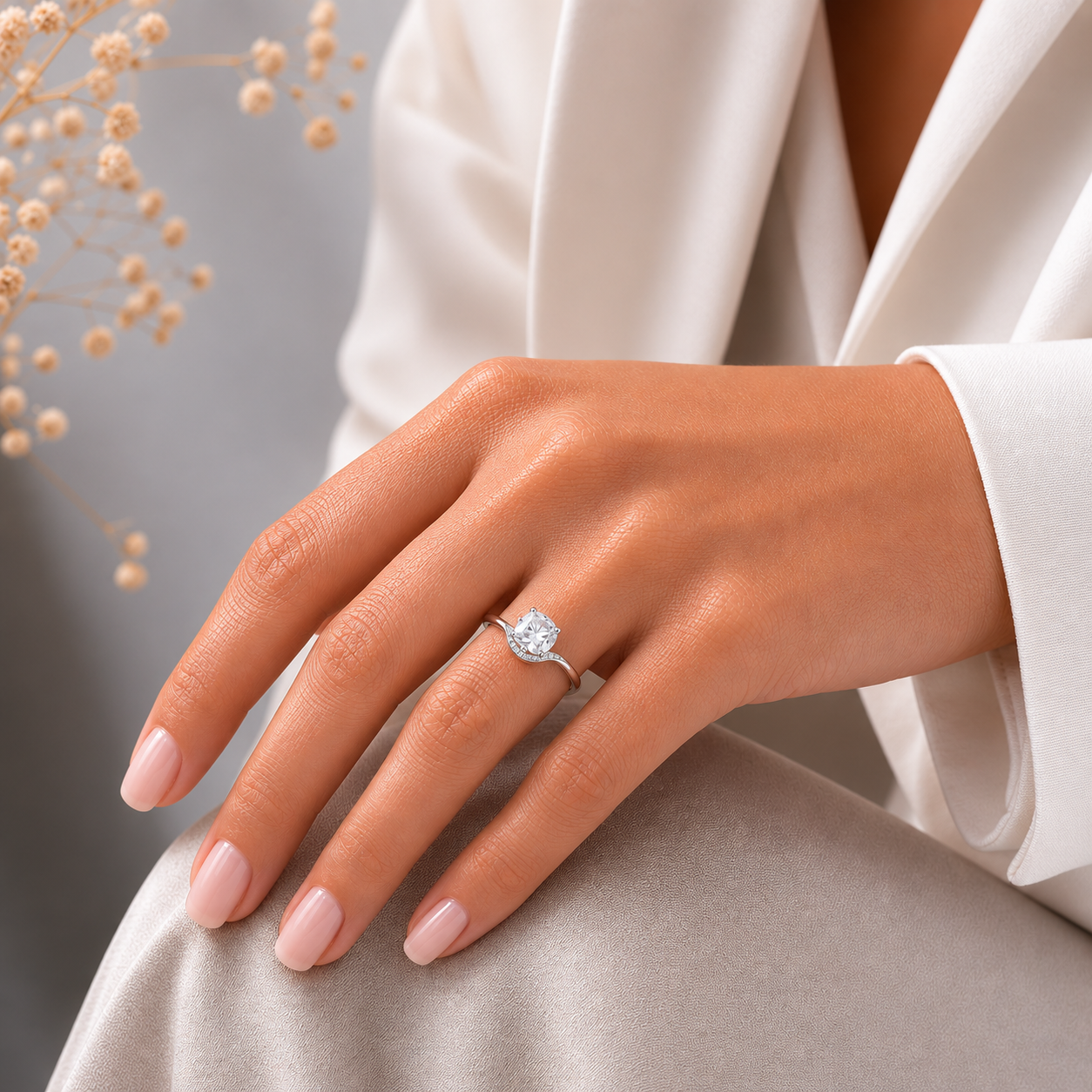 Anillo Zirconia Delgado