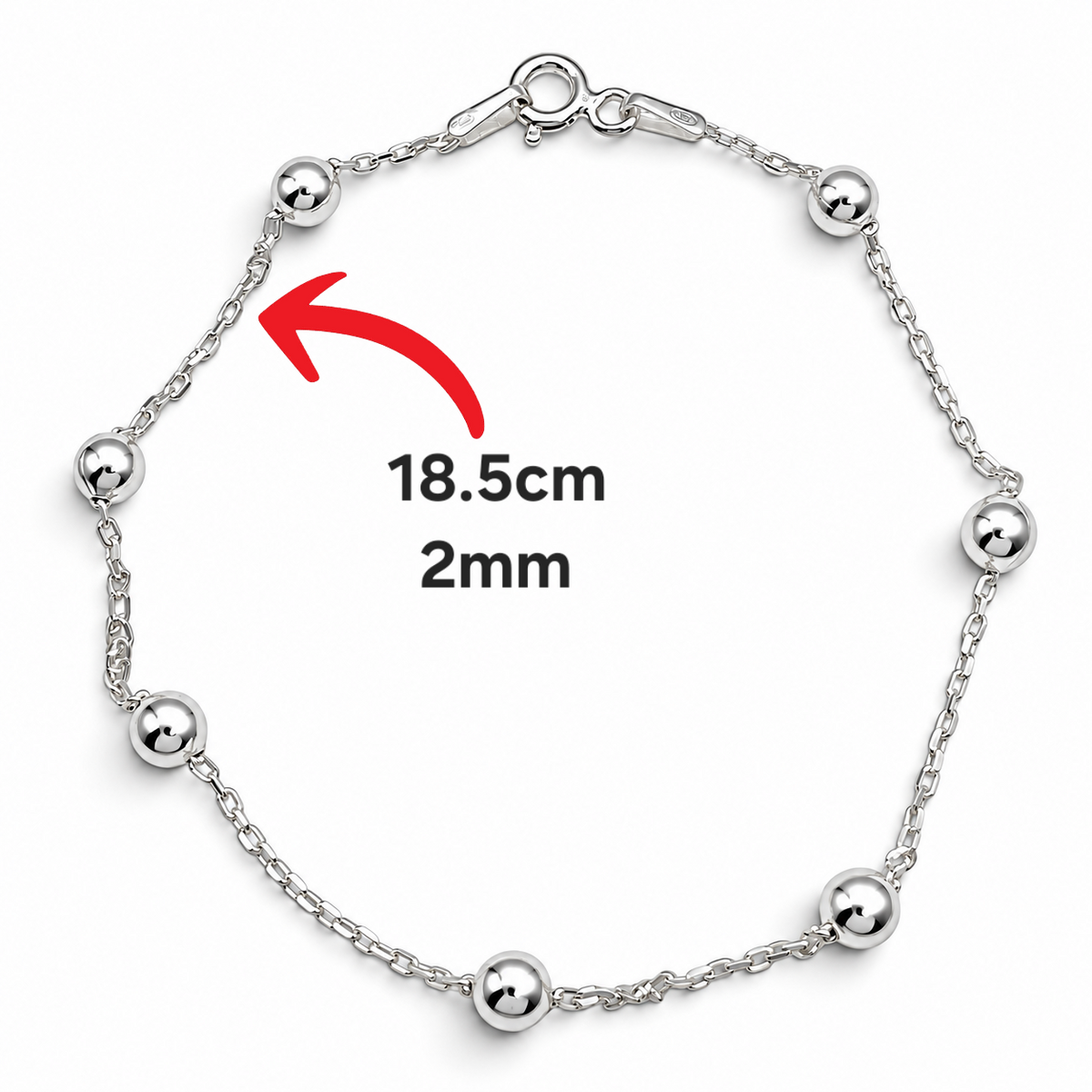 Pulsera Bolas Plata Ley 925