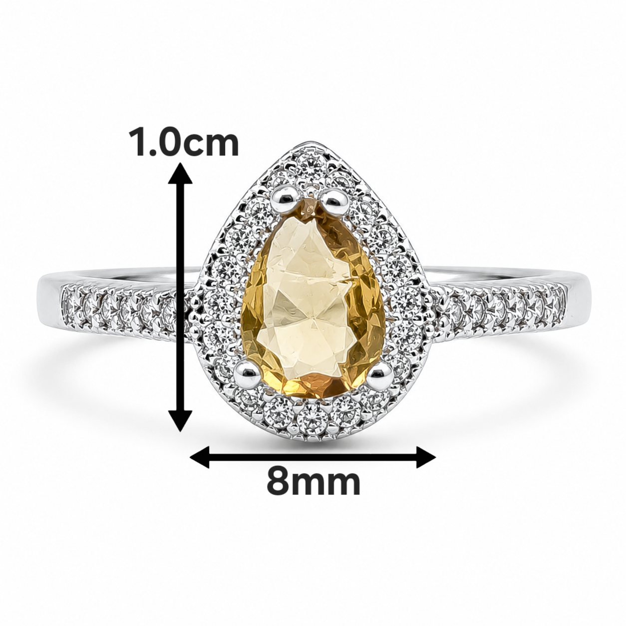 Anillo Gota Zultanita Plata Ley 925