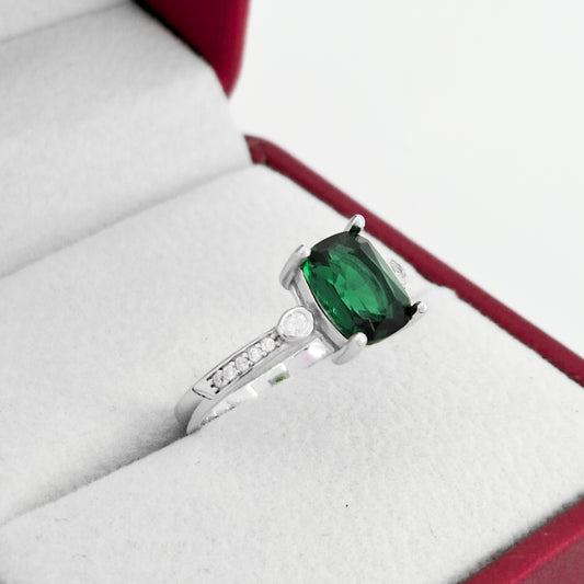 Anillo Cuadro Zirconia