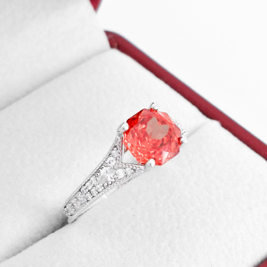 Anillo Zirconia Roja