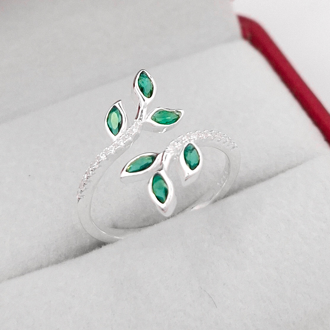 Anillo Hojitas Verdes