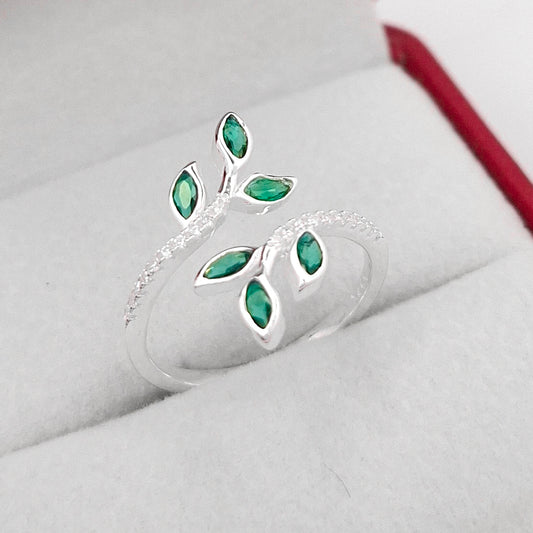 Anillo Hojitas Verdes