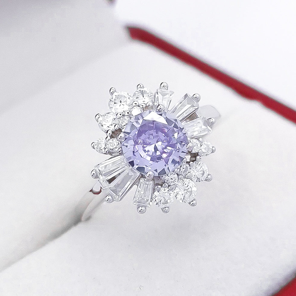 Anillo Zirconia Lila